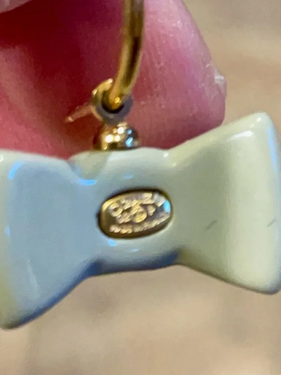 Chanel- Bow Drop Pierced Earrings COA - Picture 5 of 6